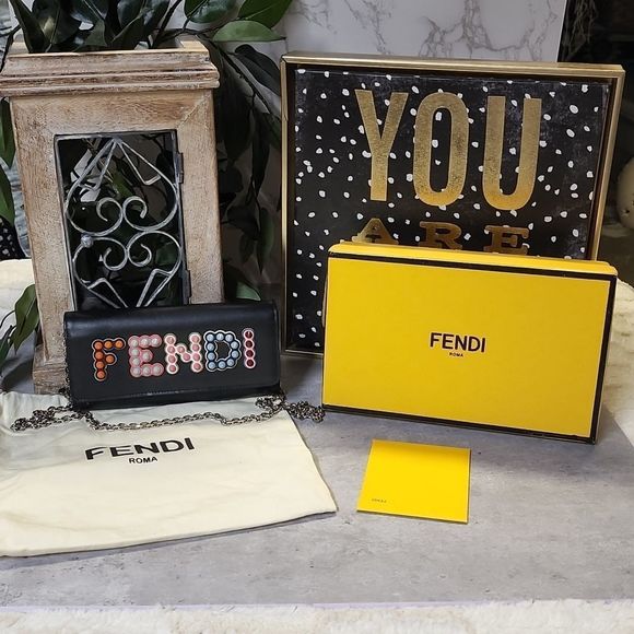 Fendi Mini studded crossbody bag/ wallet/ wristlet - Picture 14 of 14